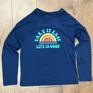 Life is Good Kids Take it Easy Long Sleeve Sunshirt 50+ UPF, Various Sizes - Picture 1 of 6