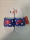 NEW! Nike Women's Game Royal Red Patriotic 4th of July Stars Slides Sandals 8
