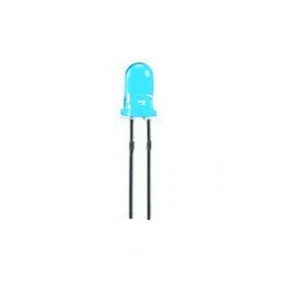 Leuchtdiode / LED, bedrahtet, hellblau, Ø 5mm, diffus, 300-500mcd, 10St. - Bild 1 von 2