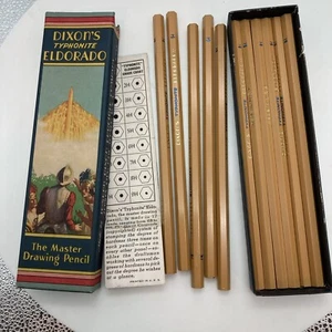Vintage NEW “H” Dixon's Eldorado Drawing Pencils  ELEVEN  (11) in Original Box - Picture 1 of 9