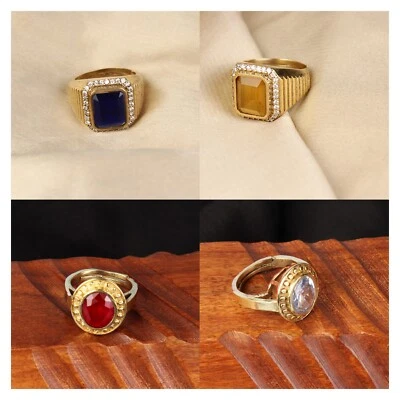 Asthadhatu Religious Natural Blue Sapphire,Yellow Sapphire,Ruby,Zircon Pack of 4 - Image 1 of 4