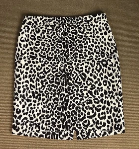 J.Crew The Pencil Rock 100 % Baumwolle Größe 8 schwarz Tiermotiv bequemes Futter - Bild 1 von 9