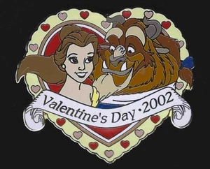 Beauty & Beast in Heart - Belle - Valentine's Day Disney Pin - LE2500 Disneyland - Picture 1 of 2