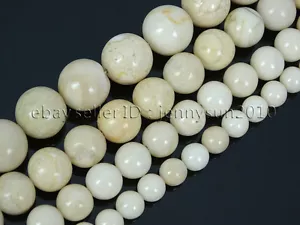 Natural Fossil River Stone Gemstone Round Loose Beads 15.5" 6mm 8mm 10mm 12mm - Picture 1 of 20