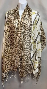 Damen Schal Halstuch Tiermotiv Mehrfarbig Acryl 72”x27” - Bild 1 von 8
