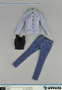 US ZYTOYS 1/6 ZY5012 Shirt Vest Jeans Pants Clothes For 12'' Female PH TBL Body - Picture 1 of 7