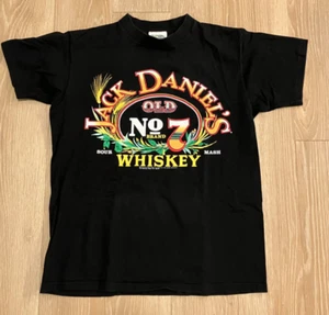 Vtg T-shirt 1988 Village Mews Jack Daniels NO.7 Sour Mash size L Single Stitch - Picture 1 of 5