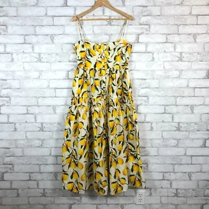 Abito midi donna J.CREW 100% cotone linea A limoncello nuovo con etichette tg 12 CA663 - Foto 1 di 7
