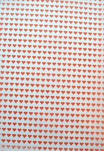 2 x A4 Pequeño corazón rojo estampado vitela NUEVO - Imagen 1 de 1