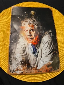 Anthony Bourdain Tin Sign 8"x12" - Picture 1 of 2
