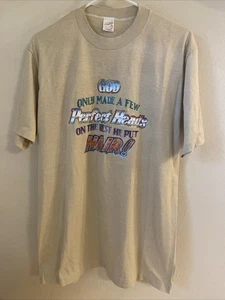 NWOT VTG USA 80s Large God Only Made a Few Perfect Heads The Other Hair T-shirt - Picture 1 of 8
