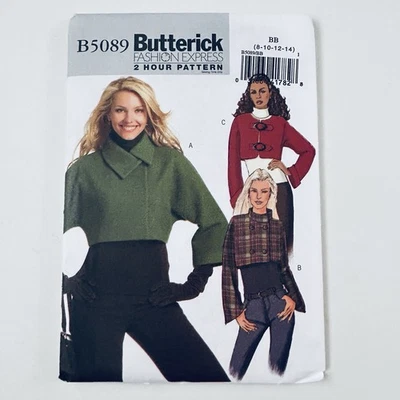 Butterick Fashion Express Sewing Pattern B5089 Crop Jacket 2 Hour Pattern 8-14 - Image 1 of 4