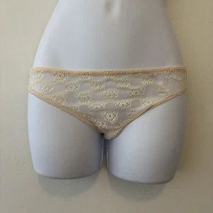 Vintage Kiki Acetat Nylon Low Rise Höschen Pfirsich Spitze Größe 5 Dessous  - Bild 1 von 7