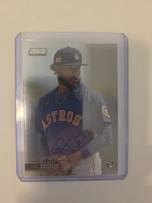 Cristian Javier 2021 Topps Stadium Club Rookie Auto #SCBA-CJ - Image 1 of 4