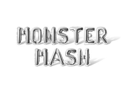 Banner Globo Letra MONSTER MASH - Hágalo Usted Mismo Decoración Fiesta Halloween Foto 1 de 4