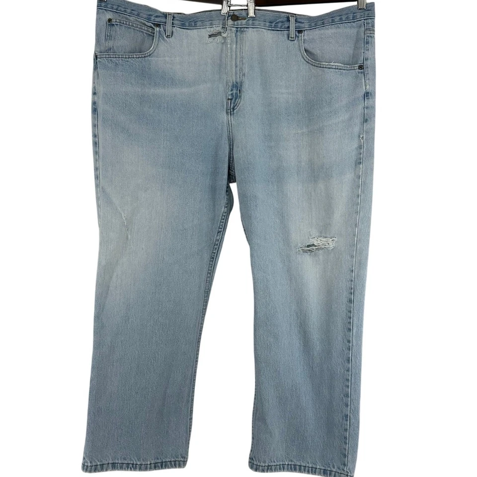 Pantalones de mezclilla Saddlebred grandes y altos calce clásico para hombre 50 x 30 desgastados lavado largo vaquero Foto 1 de 4