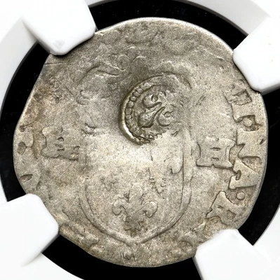 American Colonies. Billon 15 Deniers, Lis C/S, Edict of 1640, NGC VG10, C/S: XF - Image 1 of 4