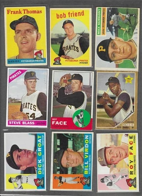 (103) Lote de tarjetas de béisbol vintage Pittsburgh Pirates Topps años 50, 1960-1969 Foto 1 de 4