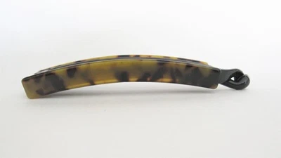 Slim black and brown marbled banana hair claw clip for fine hair - Image 1 of 4
