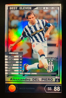 2019 Panini Footista 01-02 WCCF Best 11 PE10 Alessandro Del Piero refractor card - Image 1 of 2