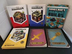 Minecraft Collection 6 Books Lot Set Bite Size Builds, Redstone, Creative & More - Picture 1 of 21