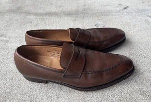 Crockett & Jones England Brown Loafer Shoes 9.5 D - Picture 1 of 6