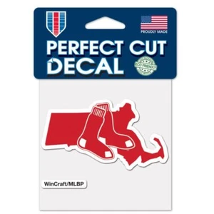 Adesivo BOSTON RED SOX Massachusetts con calze vinile decalcomania finestra MLB Wincraft - Foto 1 di 1