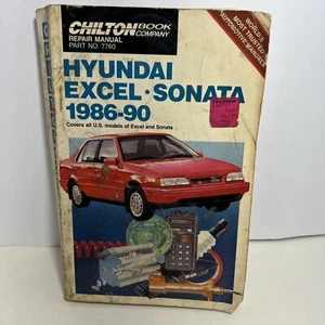Chilton's Repair Manual #7760 Hyundai 1986-90 All Elantra Excel Scoupe Sonata - Picture 1 of 12