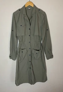 Magellans Travel Gear Tactical Utility Shirt Cargo Dress Green Button Up Small - Picture 1 of 9