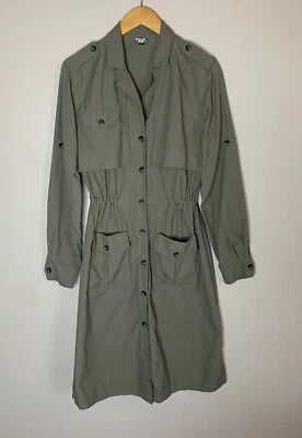 Magellans Travel Gear Tactical Utility Shirt Cargo Dress Green Button Up Small - Image 1 of 4