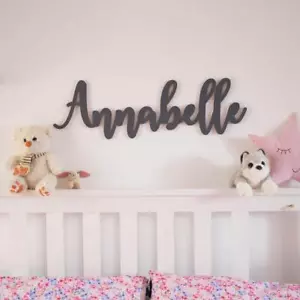 Insegna da Parete Personalizzata con Nome in Legno | Decorazione Targa Accogliente Camera da Letto Nursery - Foto 1 di 20