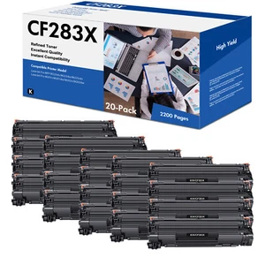 1-20PK CF283X Toner Cartridge For HP 83X LaserJet Pro M201n M201dw M202dw LOT - Picture 1 of 17