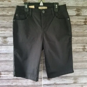 Nine West Vintage America Women's Bermuda Shorts Size 4 Black Pockets NWT - Picture 1 of 9