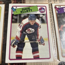 1988-89 Topps Winnipeg Jets Hockey Card #167 Dave Ellett