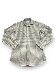 Mizzen + Main Leeward Trim Fit blau kariertes Hemd mit Knopfleiste Gr. S neu ohne Etikett - Bild 1 von 7