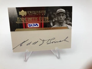 2006 EDD ROUSH CUT AUTO Upper Deck EXQUISITE CUTS RARE/65 Card MLB CIN. REDS HOF - Picture 1 of 9