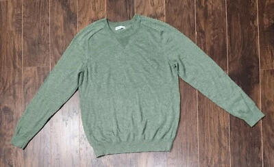 Suéter Sonoma Ligero Para Hombres Verde Cuello en V Mezcla de Algodón XL  Foto 1 de 4