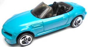 2001 HOT WHEELS BMW M ROADSTER CONVERTIBLE BLUE 1:64 DIECAST 2 3/4" CAR W SILVER - Picture 1 of 6