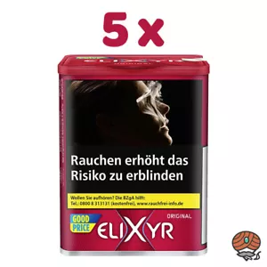 Elixyr Red / Rot Tabak / Feinschnitt-Tabak / Zigarettentabak Dose 5x 102g - Bild 1 von 1