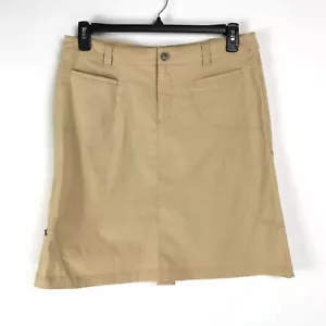 Falda cargo Athleta línea A para mujer talla 12 tostada bolsillos elásticos atlética activa - Imagen 1 de 12