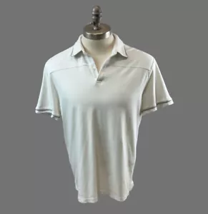 Calvin Klein Mens White Cotton Short Sleeve Polo Golf Casual Shirt - Picture 1 of 7