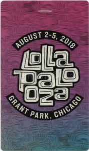 2018 LOLLAPALOOZA FESTIVAL HOLOGRAPHIC Lineup Card Ticket GRANT PARK Chicago IL - Picture 1 of 9
