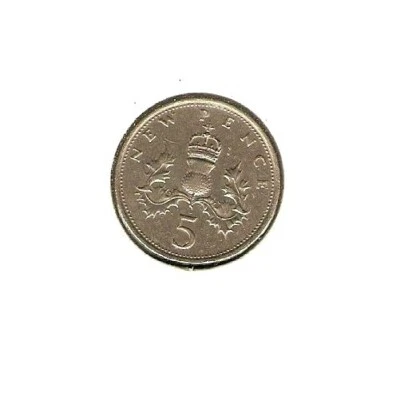 1978 GREAT BRITAIN Coin 5 Pence - Elizabeth II  - UK - GB - Image 1 of 2