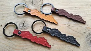 Embossed Leather Keychain for Miata Key Fob - Foto 1 di 5