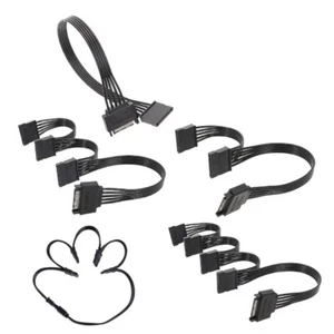 15pin Male To 1 2 3 4 5 Female Extension Cable for Computer Hard Disks - Afbeelding 1 van 13