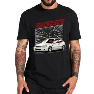 Honda Civic Reving Over 9000rpm Car Mens T-Shirt Cotton - Picture 1 of 5