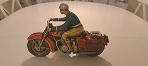 TippCo 1950's Tin Motorcycle with Rider, TCO-598 (Western-Germany) DIY - Picture 1 of 5