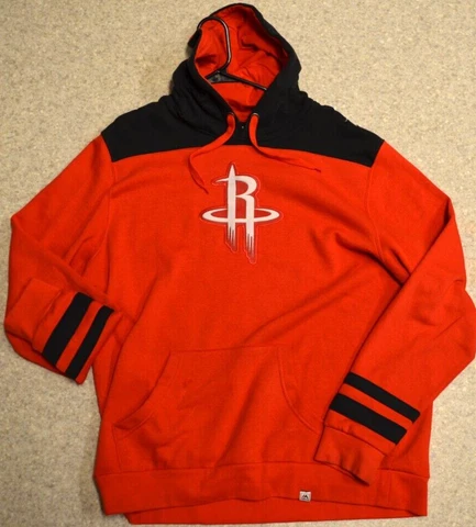 Mens Majestic Houston Rockets NBA Pullover Hoodie Sweatshirt Red XL Cover