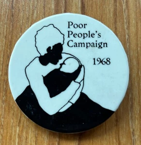 Poor People's Campaign Martin Luther King Jr. MLK Pinback Button - 1968 - Picture 1 of 8