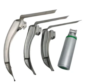 MEGA FLEXITIP FIBER OPTIC LED McCoy LARYNGOSCOPES BLADE # 1,2,3 MED HANDLE CE - Picture 1 of 1